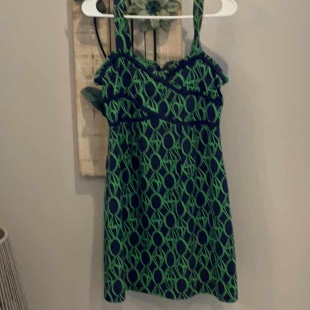 Lilly Pulitzer Vanessa ring pop jacquard print knit sundress pre owned size 4